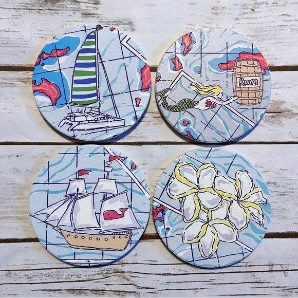 EUC Vineyard Vines Coaster Set - Picture 1 of 2